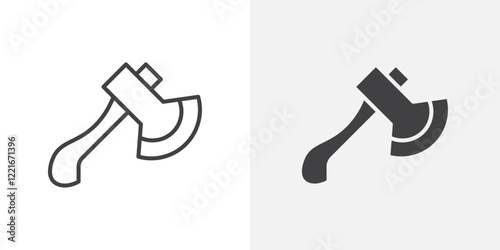 Axe icon Outline vector sign