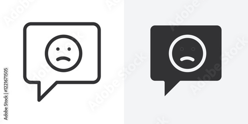 bad feedback icon Outline vector sign