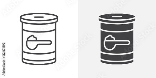 Baking soda icon Outline vector sign
