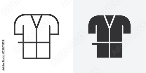 bathrobe icon Outline vector sign