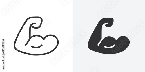 Biceps icon Outline vector sign