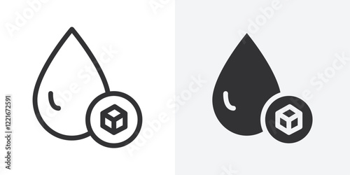 Blood sugar icon Outline vector sign