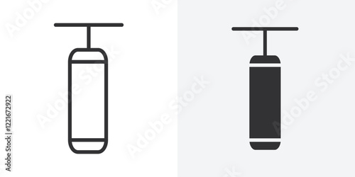 Boxing punch bag icon Outline vector sign