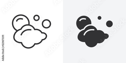 Bubbles and foam icon Outline vector sign