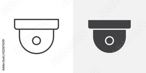 Cctv icon Outline vector sign