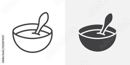 Cereal icon Outline vector sign