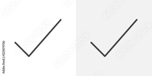 Checkmark icon Outline vector sign