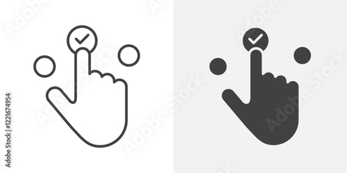 Choice icon Outline vector sign
