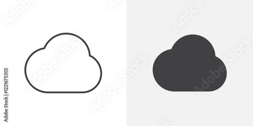 Cloud icon Outline vector sign