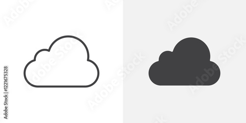 Cloud icon Outline vector sign