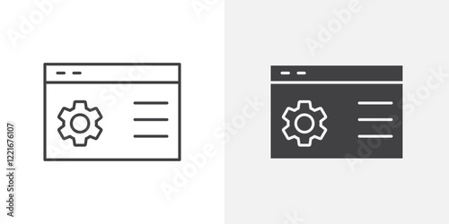 Control panel icon Outline vector sign