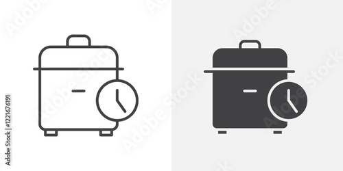 Cooking time icon Outline vector sign