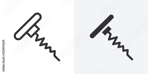 Corkscrew opener icon Outline vector sign