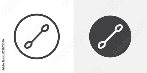 Cotton buds icon Outline vector sign