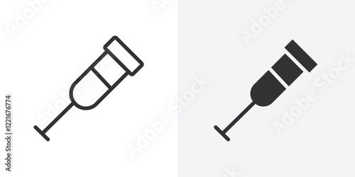 crutches icon Outline vector sign