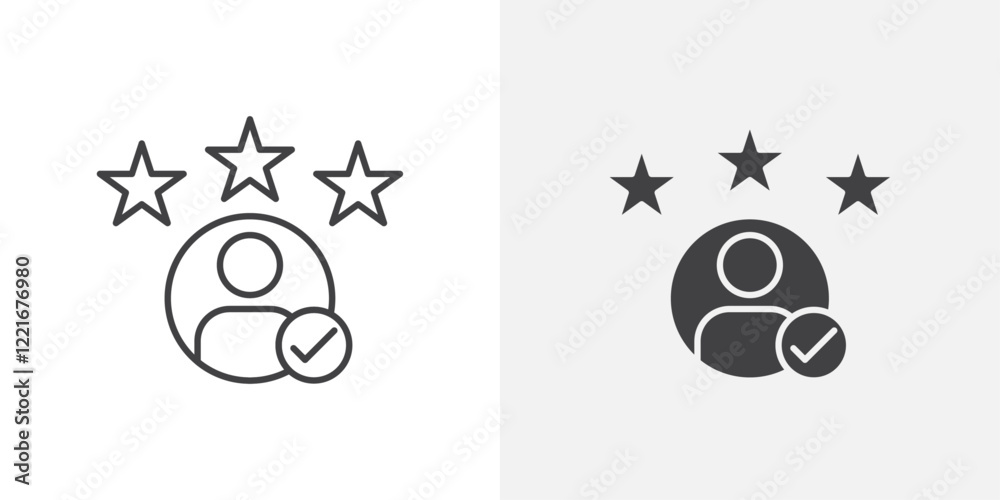 Customer experience icon Outline vector sign