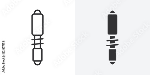 damper icon Outline vector sign