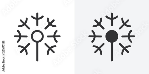 dandelion icon Outline vector sign