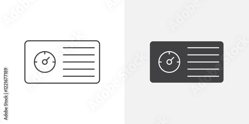 Dashboard icon Outline vector sign