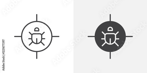 Debug icon Outline vector sign