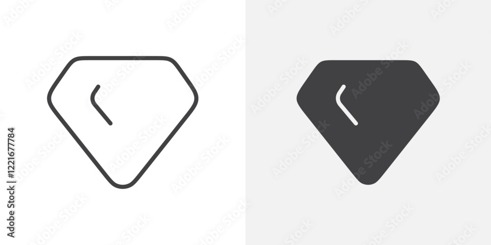 Diamond icon Outline vector sign Diamond icon Outline vector sign