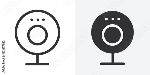 Digital Webcam icon Outline vector sign
