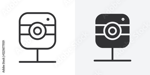 Digital Webcam icon Outline vector sign