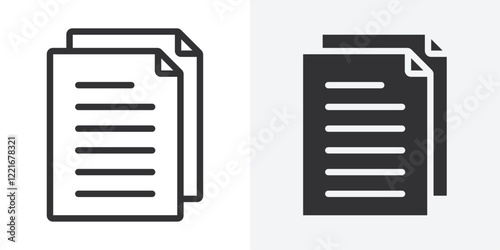 documents icon Outline vector sign