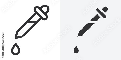 Dropper icon Outline vector sign