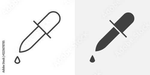 Dropper icon Outline vector sign