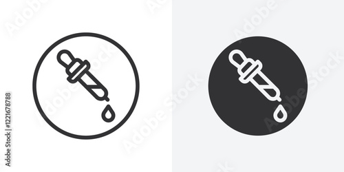 Dropper icon Outline vector sign