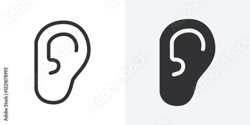 Ear icon Outline vector sign