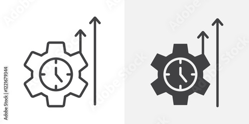 Efficiency icon Outline vector sign