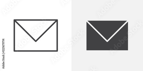 Envelope icon Outline vector sign