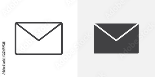 Envelope icon Outline vector sign