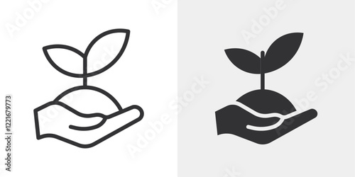 Environment icon Outline vector sign