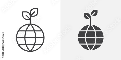 Environment icon Outline vector sign