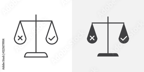 Ethics icon Outline vector sign