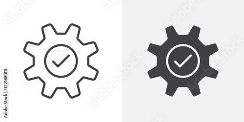 Execution icon Outline vector sign
