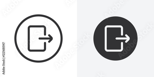 Exit icon Outline vector sign