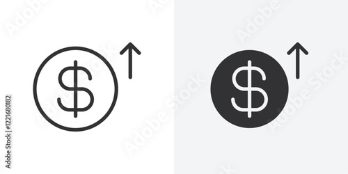 Expensive icon Outline vector sign