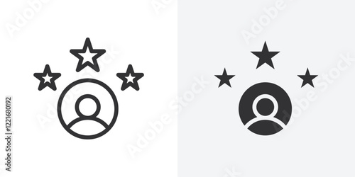 experience icon Outline vector sign