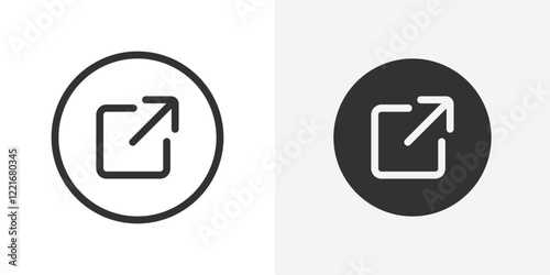 External link icon Outline vector sign