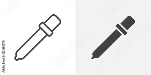 Eye dropper icon Outline vector sign