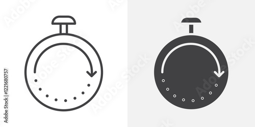 Fast processing icon Outline vector sign