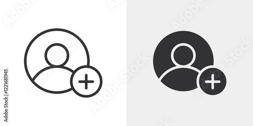 Follower icon Outline vector sign