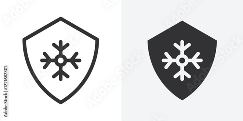 Frost resistant icon Outline vector sign