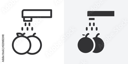 Fruits Washing icon Outline vector sign