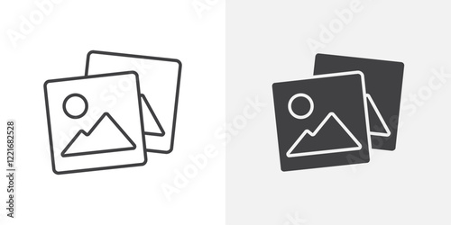 Gallery icon Outline vector sign