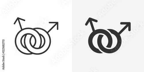 Gay icon Outline vector sign